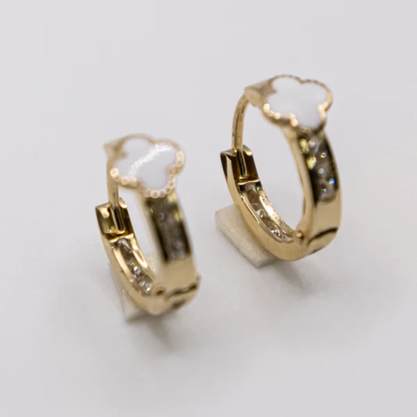 Argollas con Mariposa Verde y Zirconia - Imagen 12