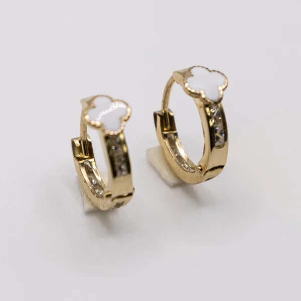 Argollas con Mariposa Verde y Zirconia - Imagen 13