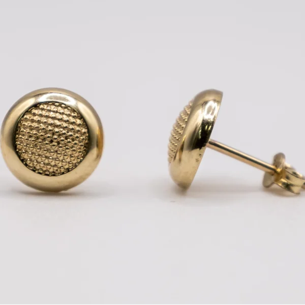 Aretes redondos diseño de puntos - Imagen 2