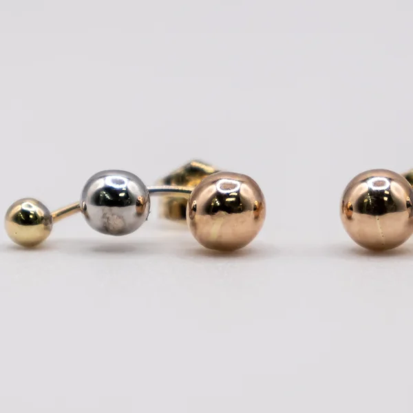 Aretes Bolas trepadoras de tres colores - Imagen 3