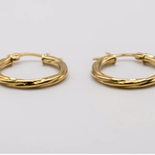 Argollas Torcidas 19,4mm de diámetro, grueso 2.2mm - Imagen 2