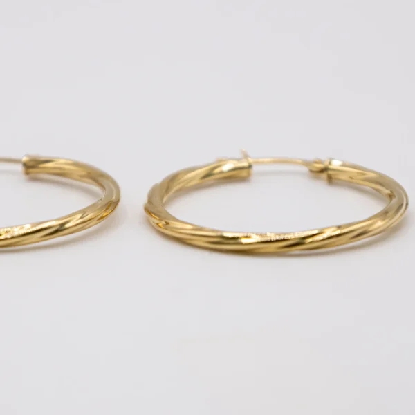Argollas Torcidas 36,7mm de Diámetro y 2.2mm de grosor - Imagen 2
