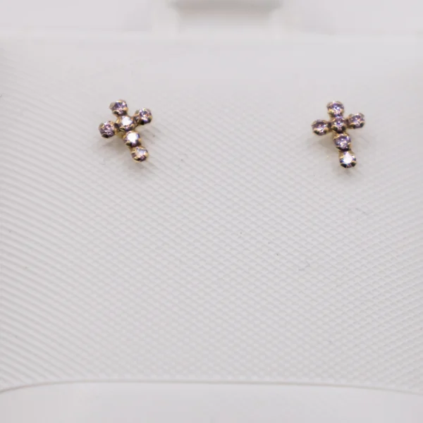 Aretes de Cruz y Zirconia - Imagen 2
