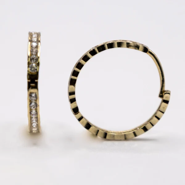 Argollas de Banda Fina y Zirconia - Imagen 3