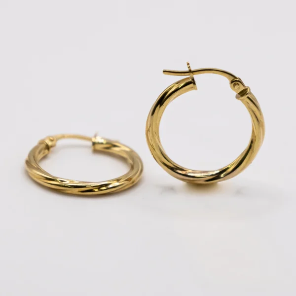 Argollas Torcidas 19,4mm de diámetro, grueso 2.2mm - Imagen 3