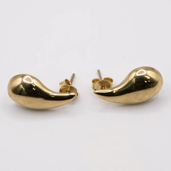 Aretes Diseño de Lágrima Pequeña 10k