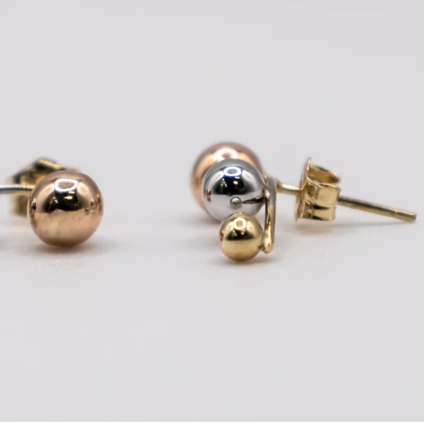 Aretes Bolas trepadoras de tres colores - Imagen 4