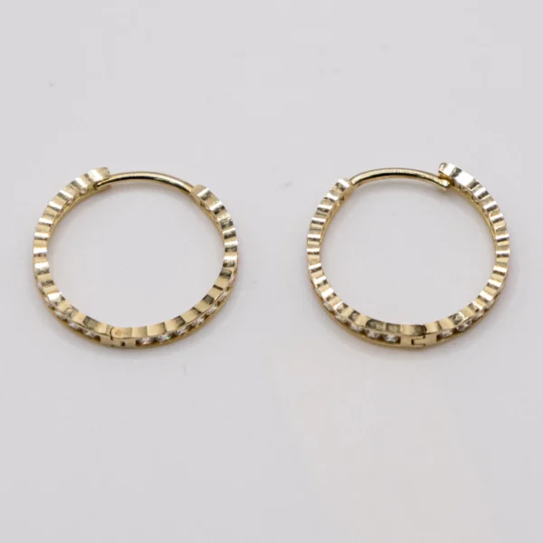 Argollas de Banda Fina y Zirconia - Imagen 4