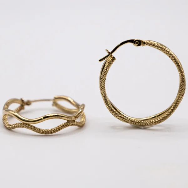 Argollas de Dos Aros en Zigzags Opuestos - Imagen 2