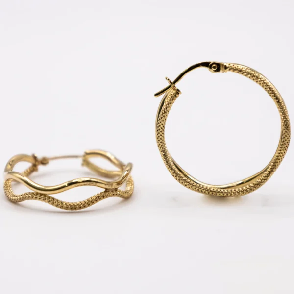 Argollas de Dos Aros en Zigzags Opuestos - Imagen 3