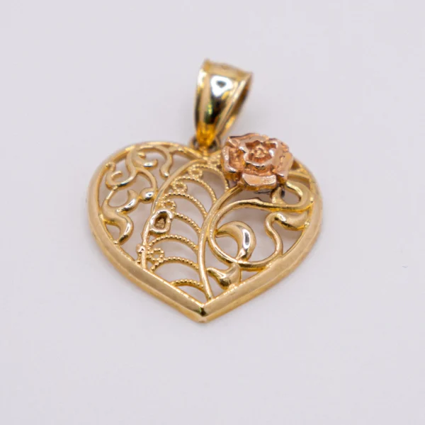 Dije de Rosa en Corazón - Imagen 2
