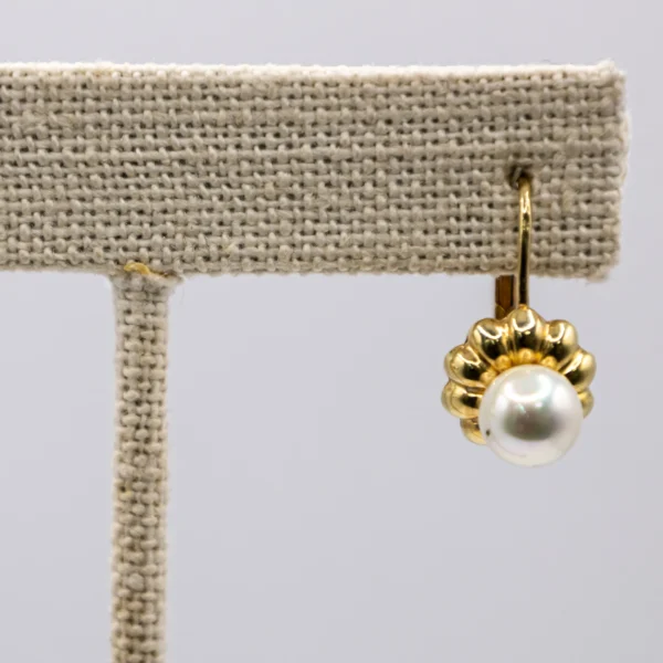 Aretes Colgantes con Imitación de Perla - Imagen 3