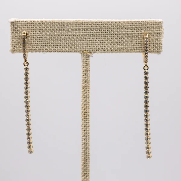 Aretes Colgante Línea de Zirconia