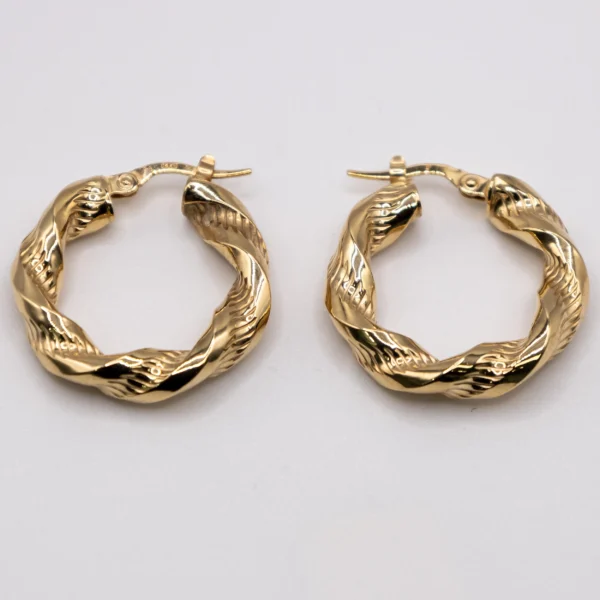 Argollas Trenzadas y Texturizadas 14k