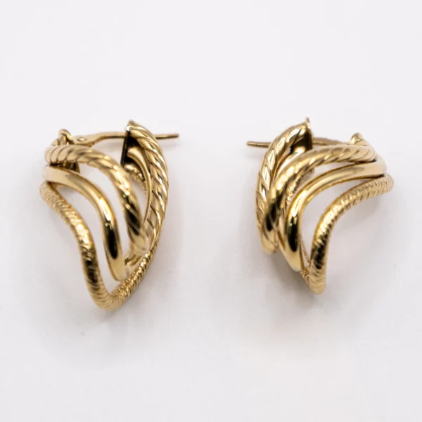 Argollas con Tres Aros Trenzados - Imagen 2