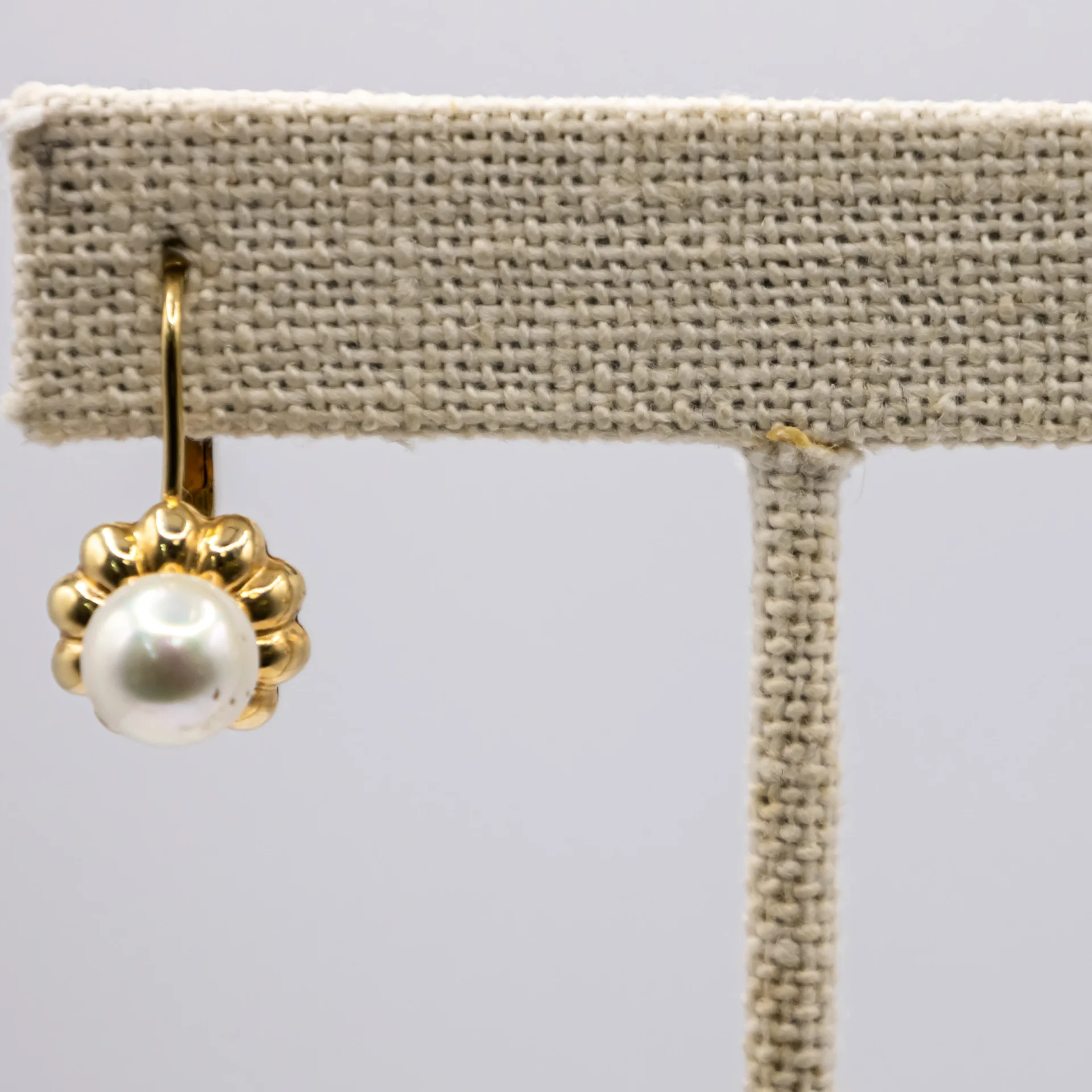Aretes colgantes con imitación de perla