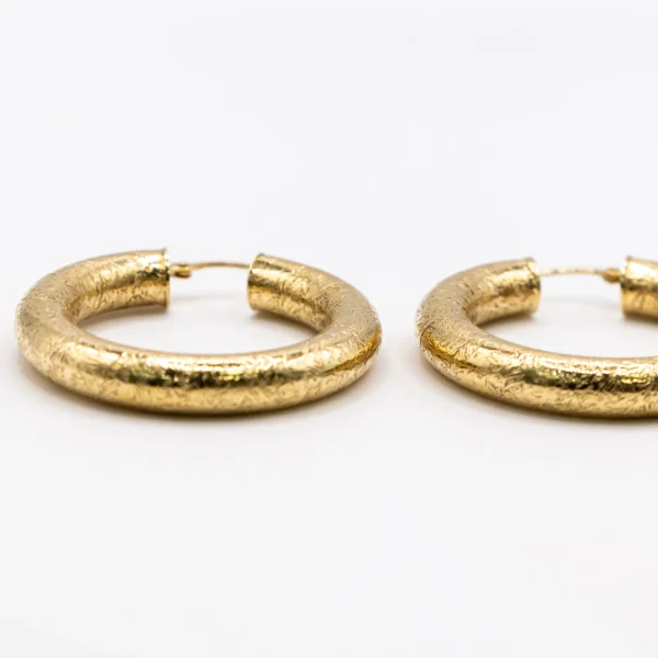 Argollas Medianas con Aros de Tubo Escamado - Imagen 2