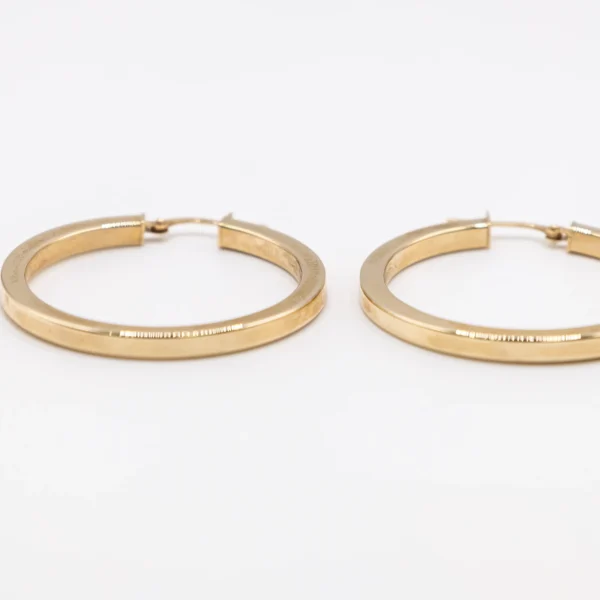 Argollas de Aro Estilo Rectangular - Imagen 2