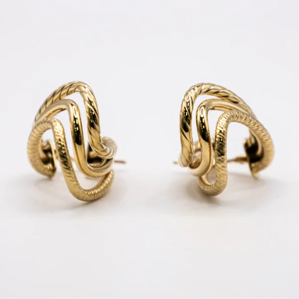 Argollas con Tres Aros Trenzados - Imagen 3