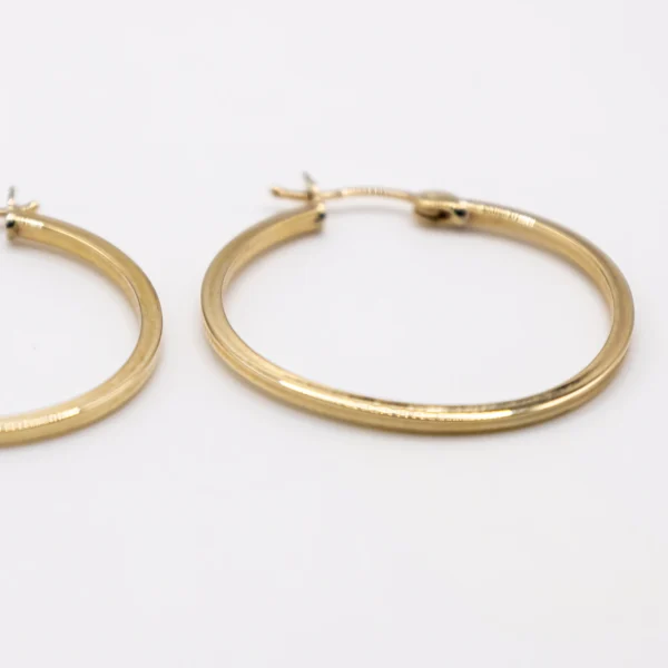 Argollas  grandes de banda fina lisas - Imagen 4