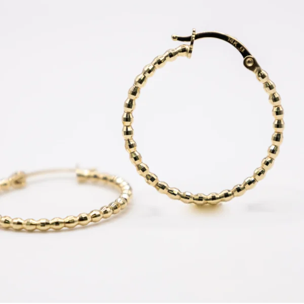 Argollas Grandes con Cadeneta de Cuentas - Imagen 3