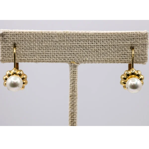 Aretes Colgantes con Imitación de Perla - Imagen 4