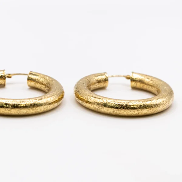 Argollas Medianas con Aros de Tubo Escamado - Imagen 3