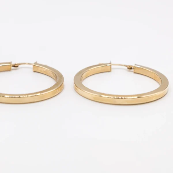 Argollas de Aro Estilo Rectangular - Imagen 3