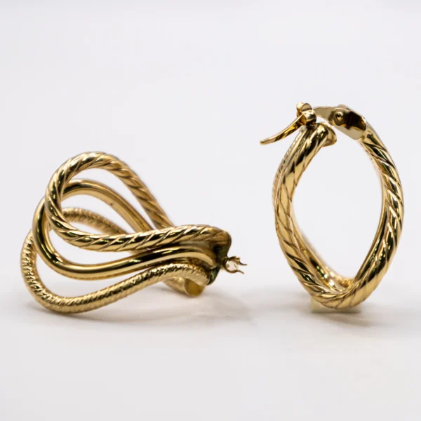 Argollas con Tres Aros Trenzados - Imagen 4