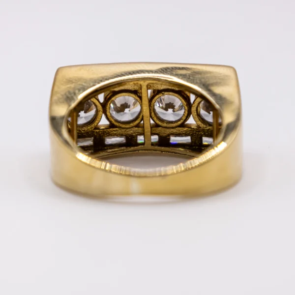 Anillo para Hombre, Zirconia Redonda y en Baguette - Imagen 3