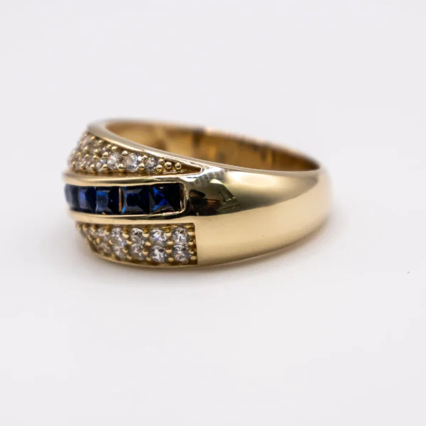 Anillo para Hombre, Color Zafiro Transversal - Imagen 2