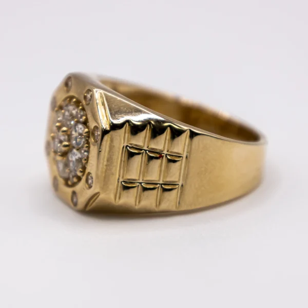 Anillo para Hombre  Octágono con Ocho Piedras - Imagen 3