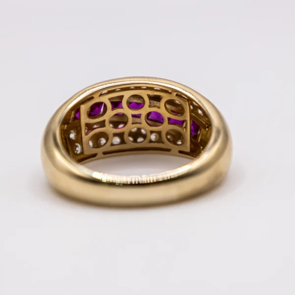 Anillo para Hombre, Piedras Color Rubí Transversal - Imagen 5