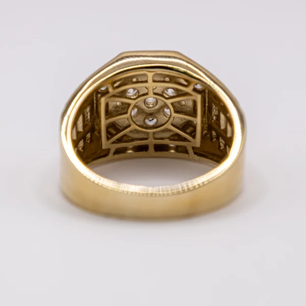 Anillo para Hombre  Octágono con Ocho Piedras - Imagen 4