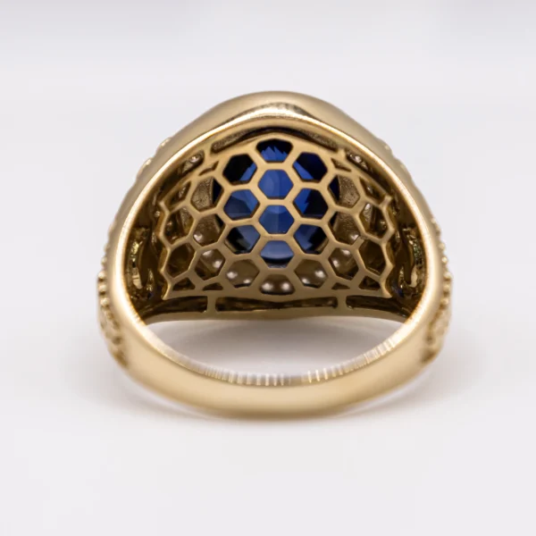 Anillo para Hombre, Óvalo Azul - Imagen 5