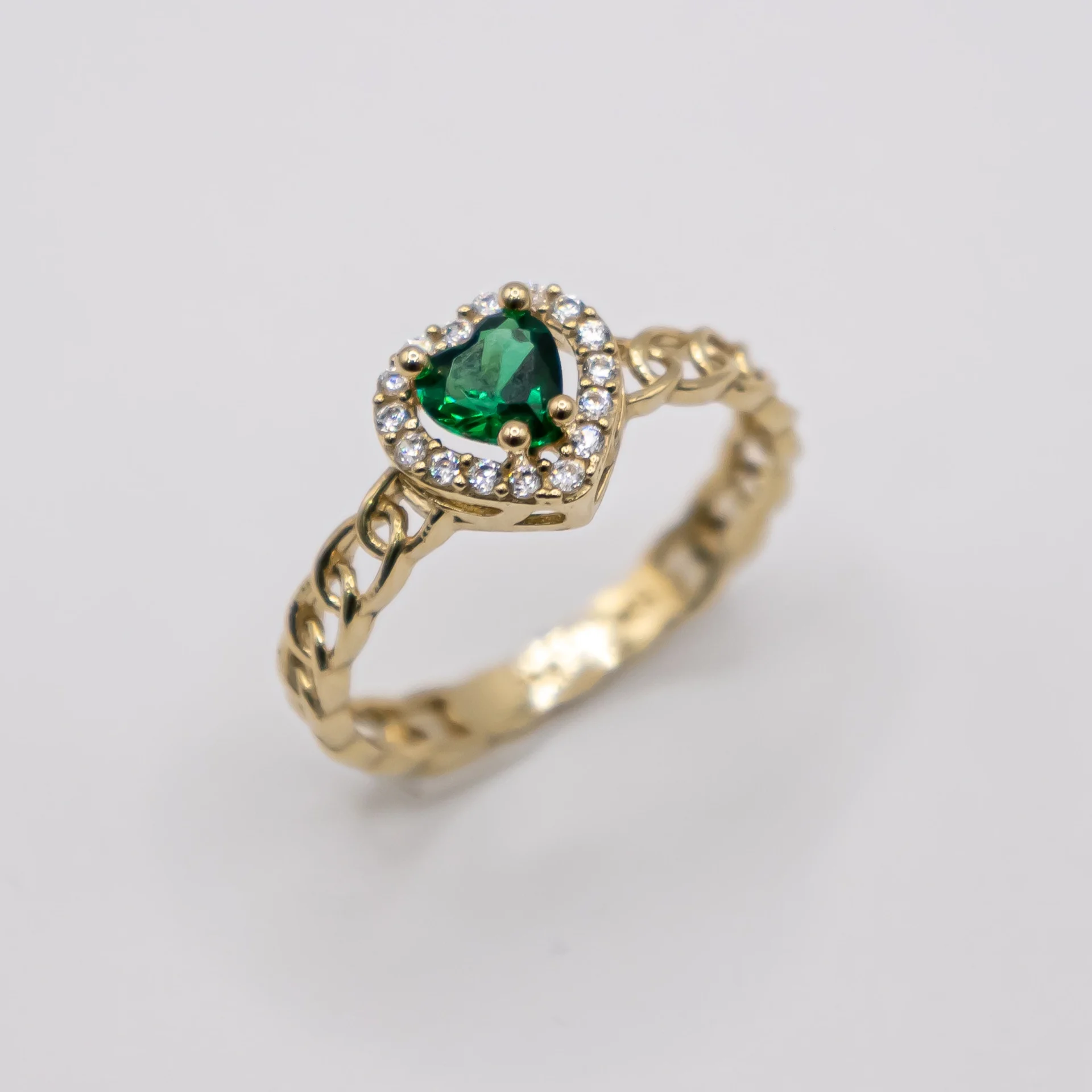 Anillo para Mujer, Corazón Verde
