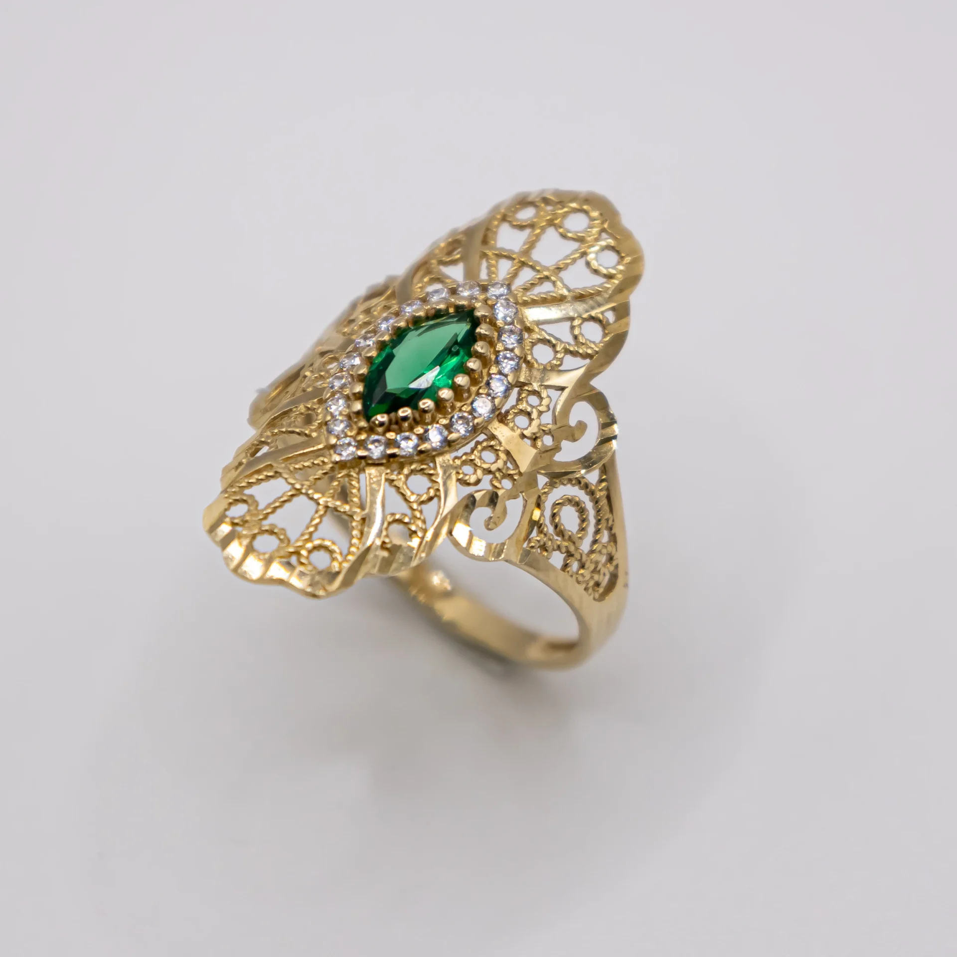 Anillo para Mujer,Piedra Verde