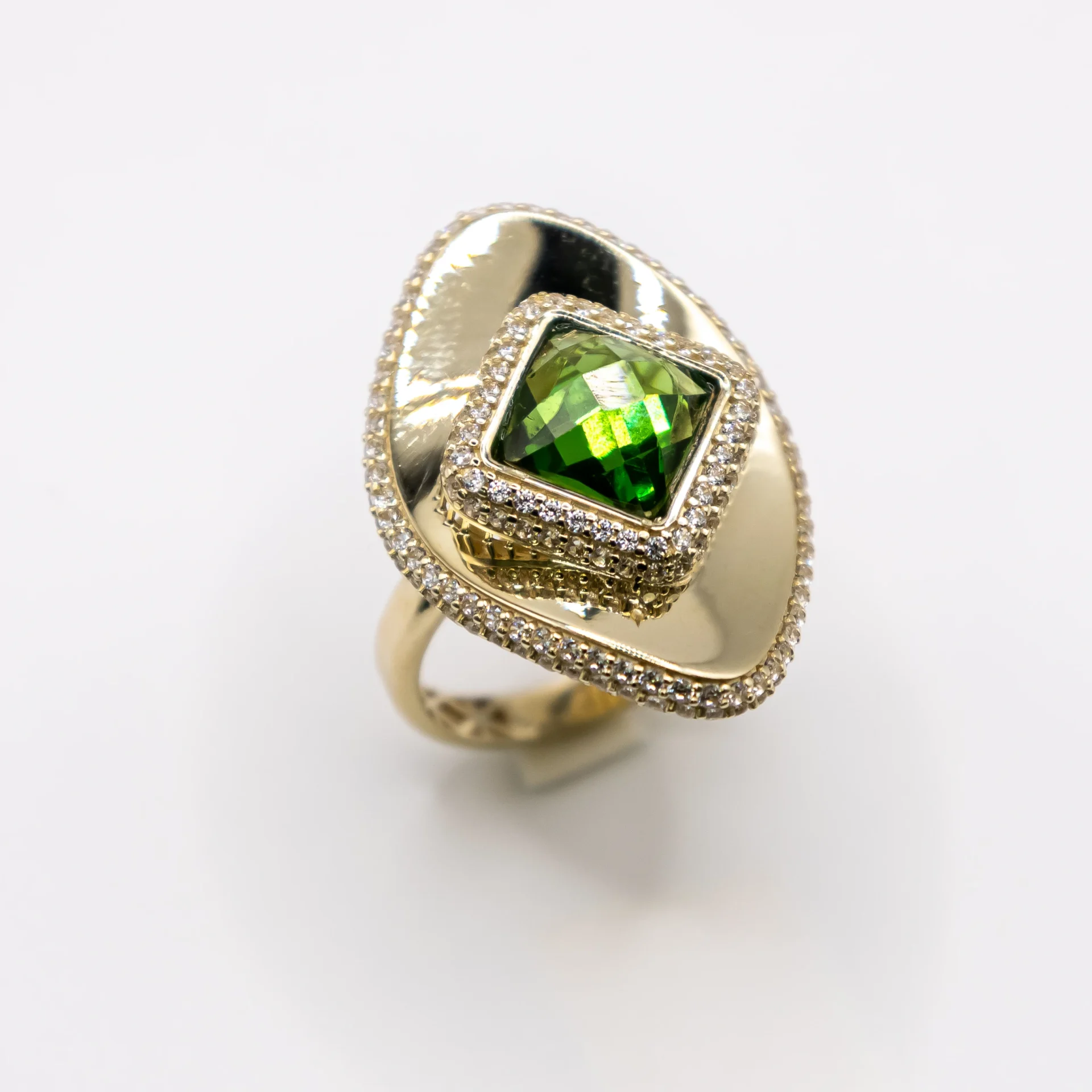 Anillo para Mujer, Rombo Color Esmeralda