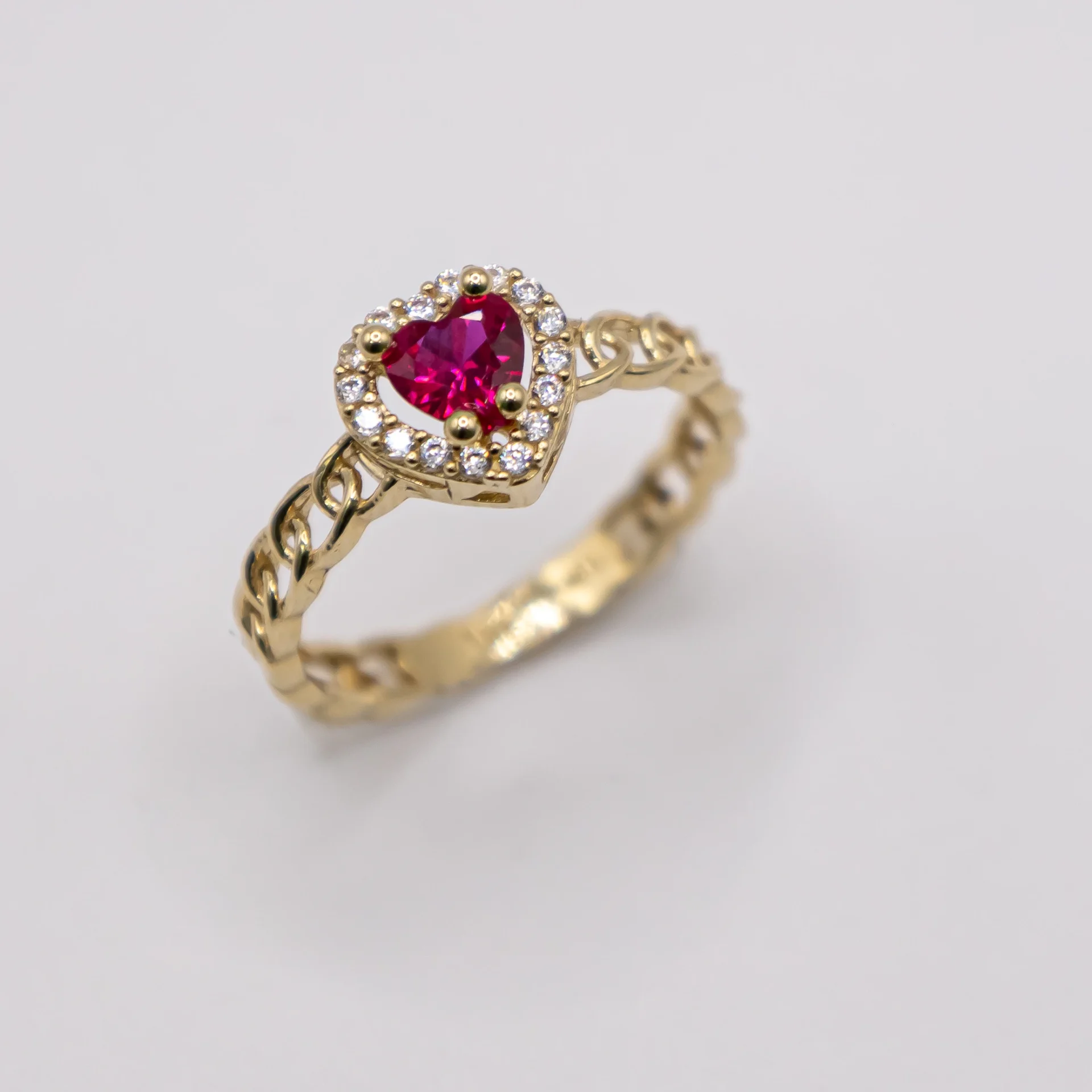 Anillo para Mujer,Corazón Rojo