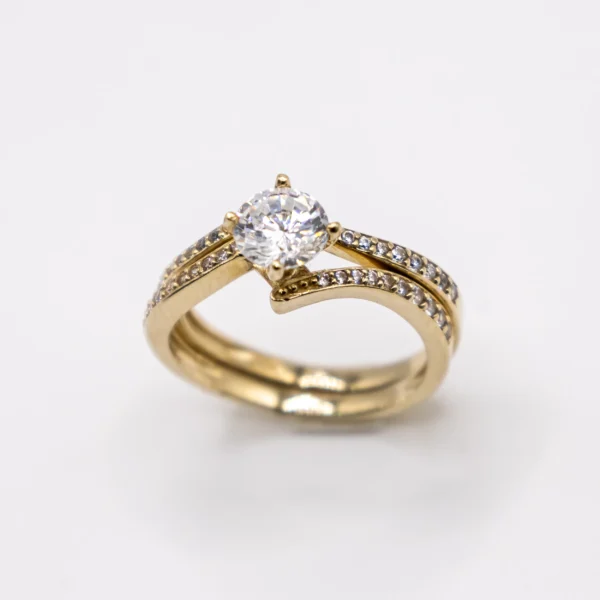 Juego Compromiso Mujer, Corona de Zirconia - Imagen 2