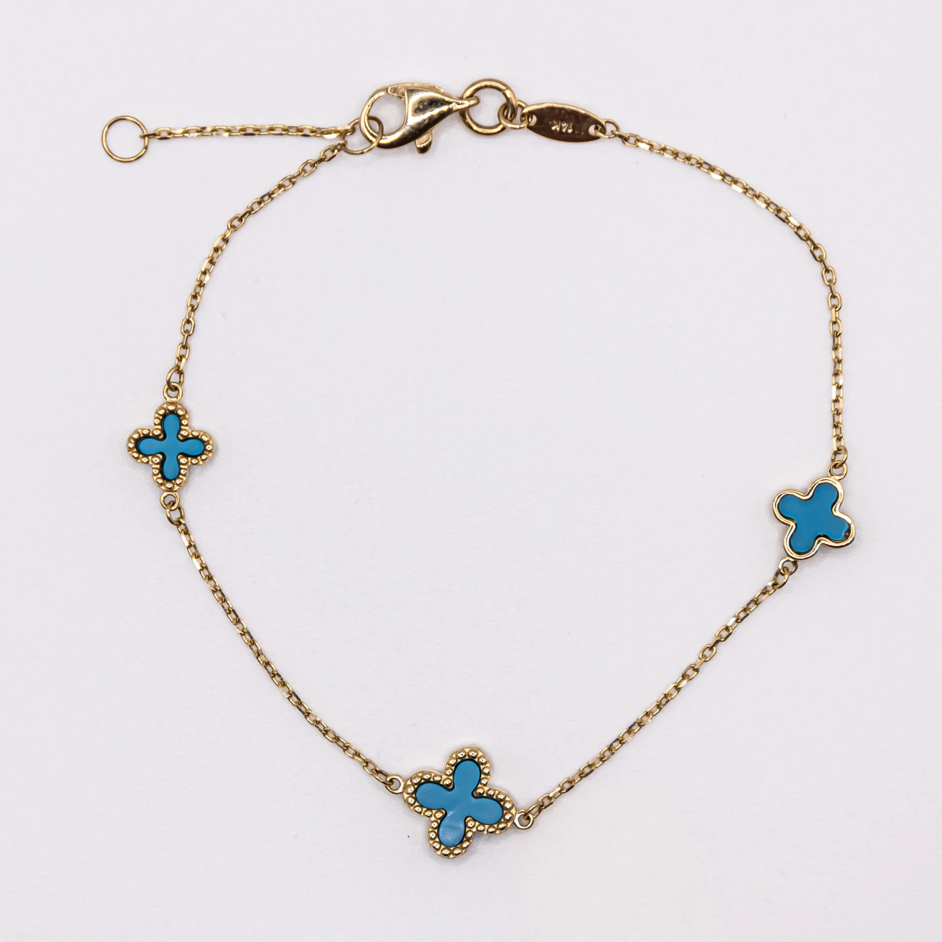 Pulso para Mujer, Con Flores Color Turquesa