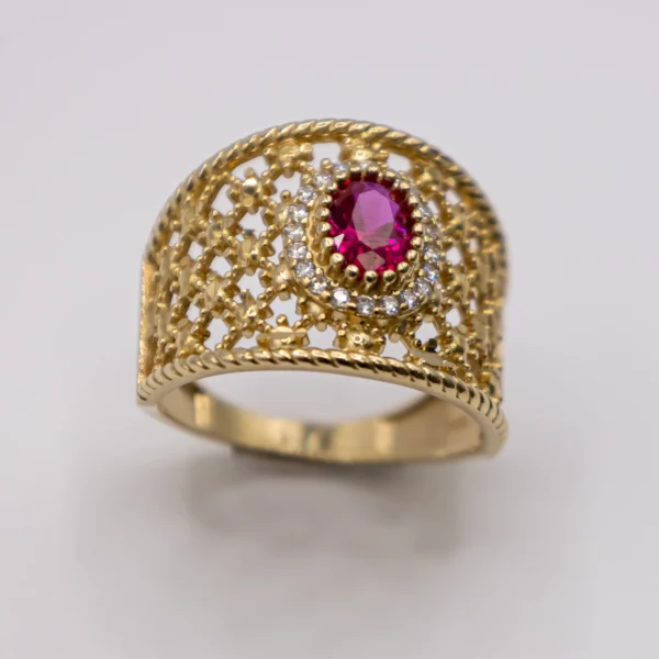 Anillo para Mujer, Color Rubi y Zirconia - Imagen 3