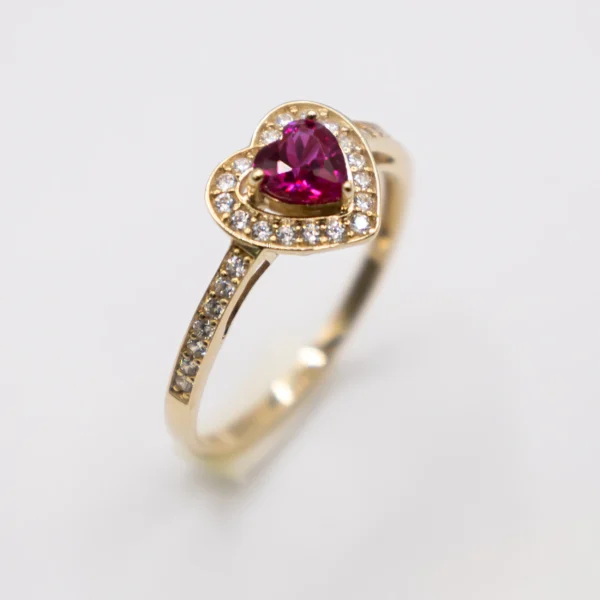 Anillo para Mujer,Corazón Rosa - Imagen 2