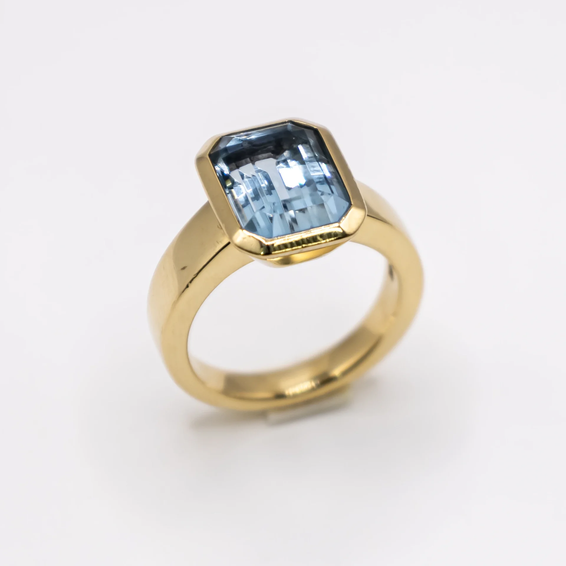 Anillo para Mujer,Sólido con AguaMarina