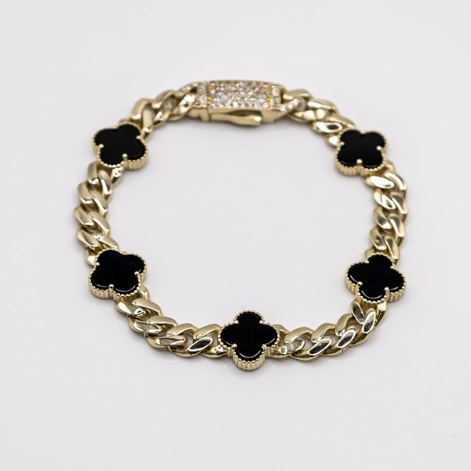 Pulso para Mujer,Cuban Link y Estilo Van Cleef