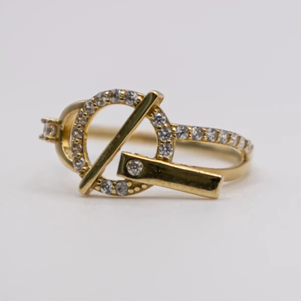 Anillo para Mujer, Barra sobre Circulo - Imagen 2