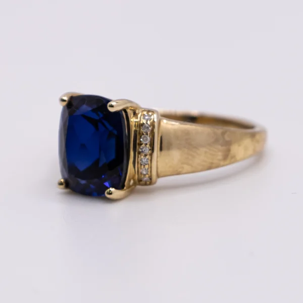 Anillo para Mujer,Color Zafiro 10k - Imagen 4
