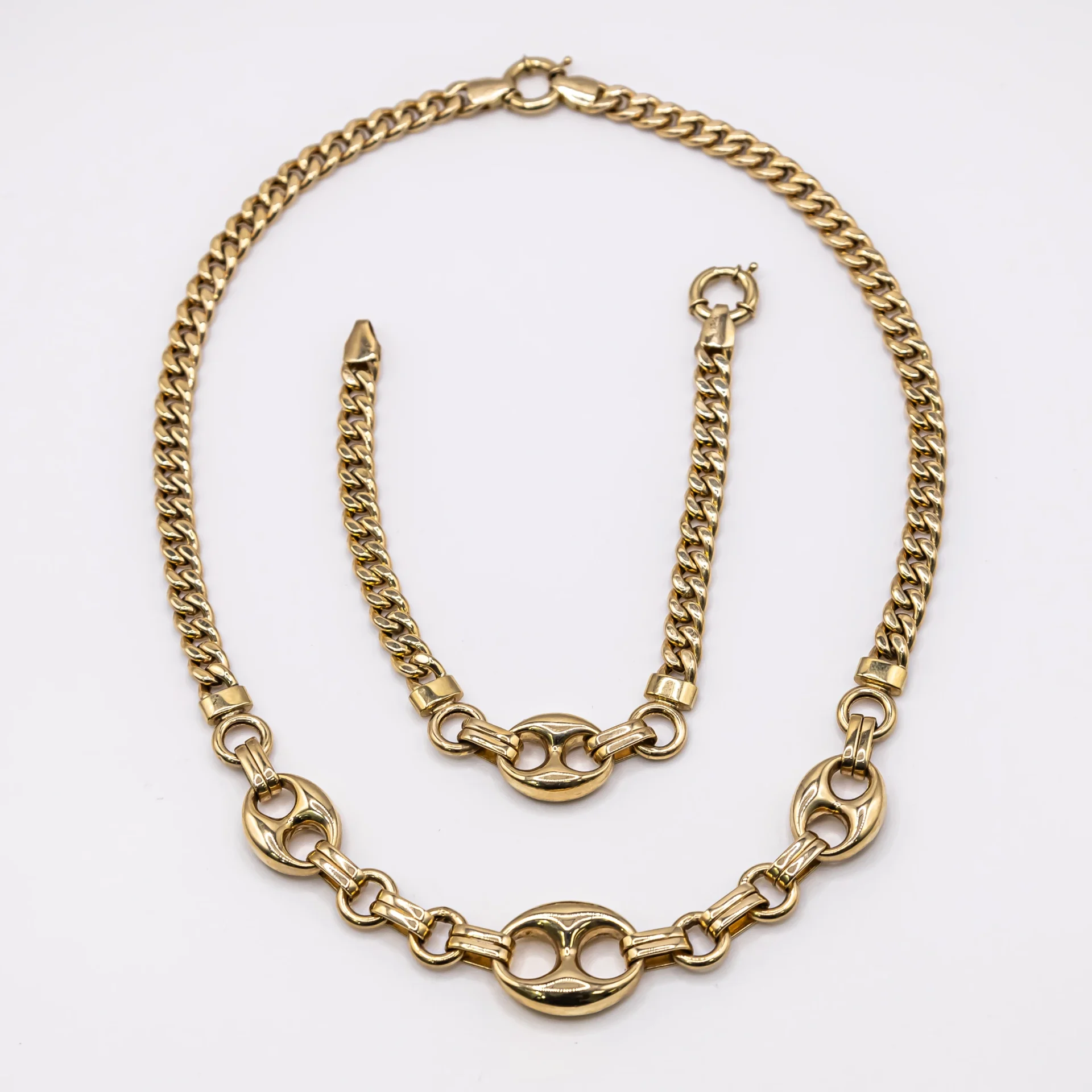 Gargantilla y pulsera estilo Gucci