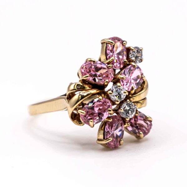 Anillo para Mujer  Ramo de Piedras Rosas - Imagen 2