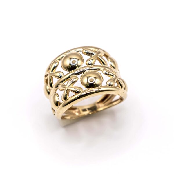 Anillo para Mujer con Circulos y Equis - Imagen 2